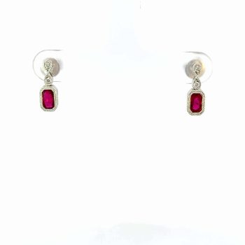 Ruby and Diamond Earrings