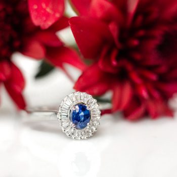 Sapphire and Diamond Ballerina Ring
