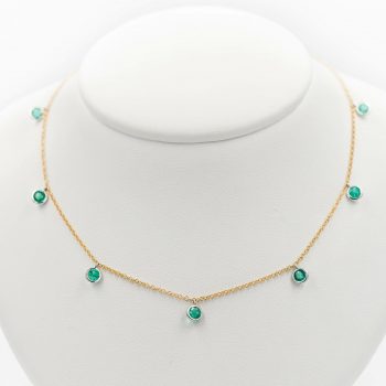 Two Tone Emerald Necklace